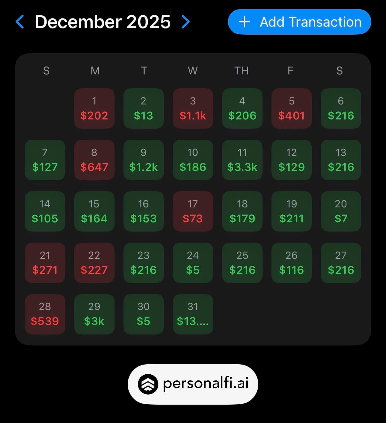 Visual Calendar - Year View